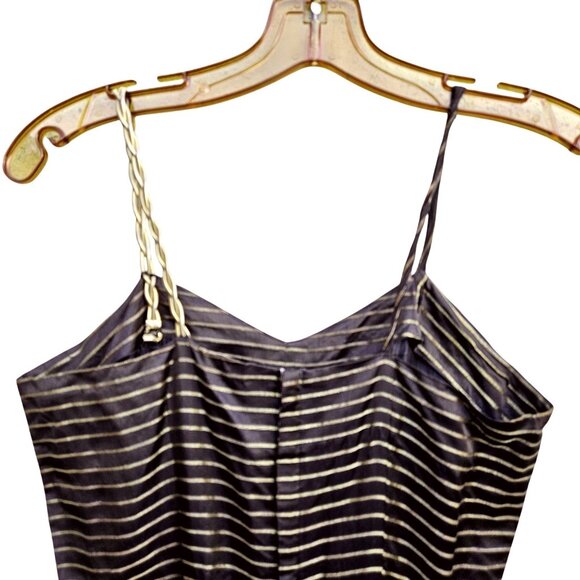 50s Egyptian Revival Black Gold Gown Full Skirt XXS Snake Chain 21" Waist - Picture 12 of 13